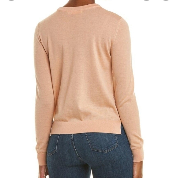 Tory Burch Wool/Silk Cloque Front Sweater - Picture 3 of 12